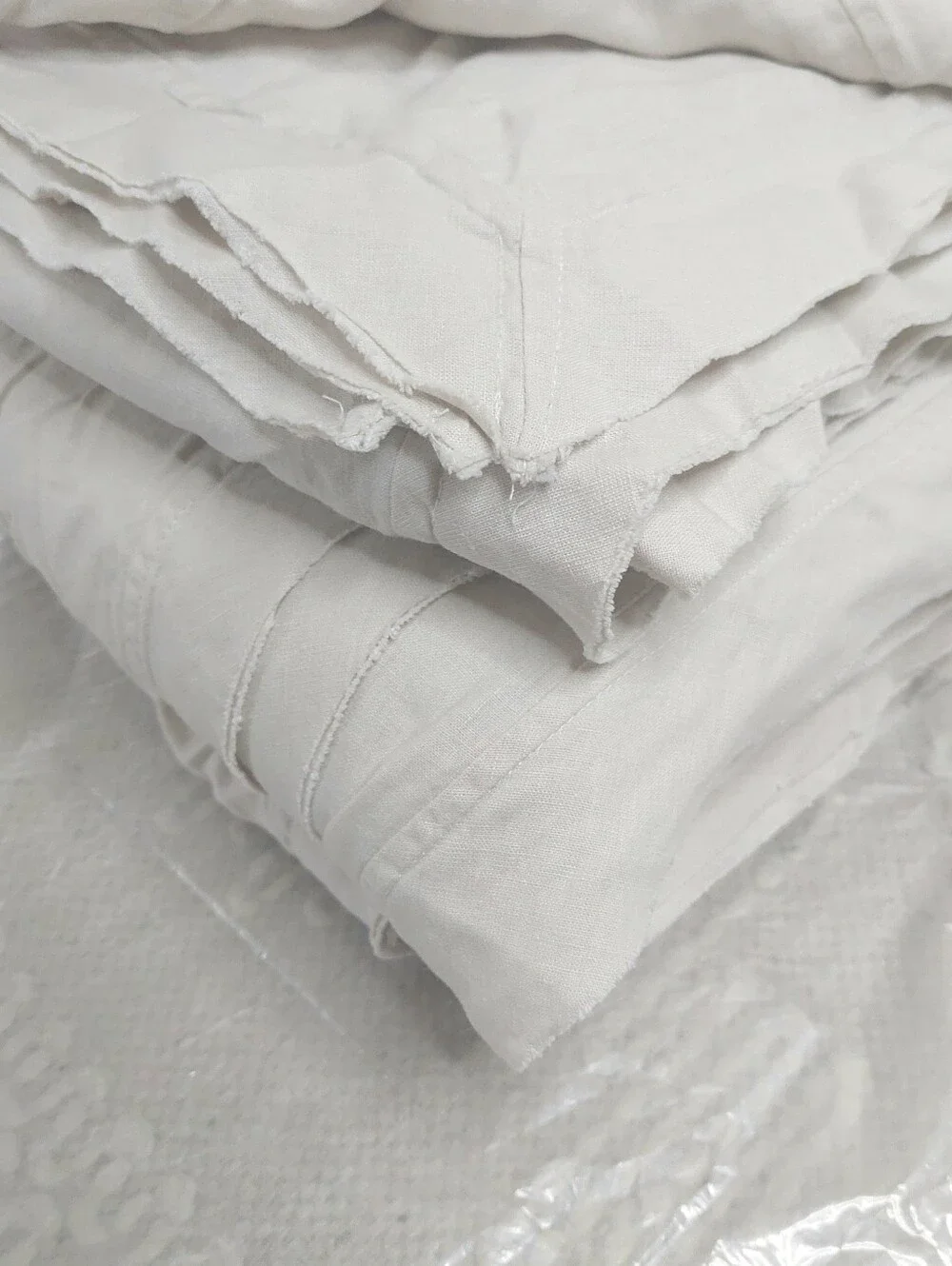 NWOT Quince European Linen Flange Sand Duvet Cover & 2 Shams! Full/ Queen(823)
